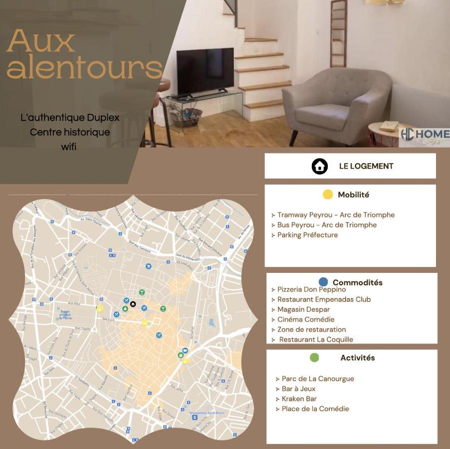 L'Authentique, Duplex, Centre Historique, Wifi Lägenhet Montpellier Exteriör bild